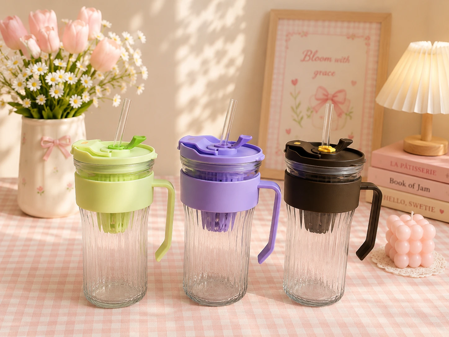 Glass Tumbler in 3 colors Glass-Tumbler-in-3-colors